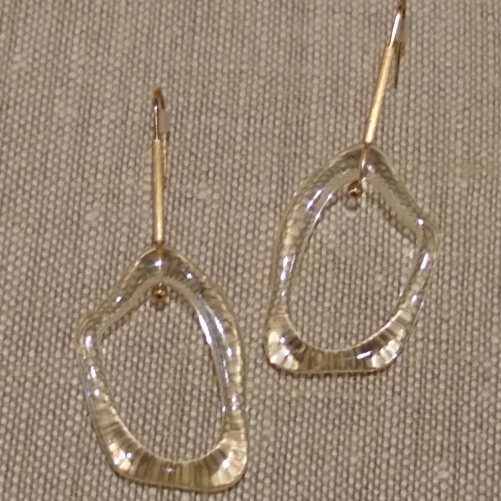 Clear "liquid" lucite earrings